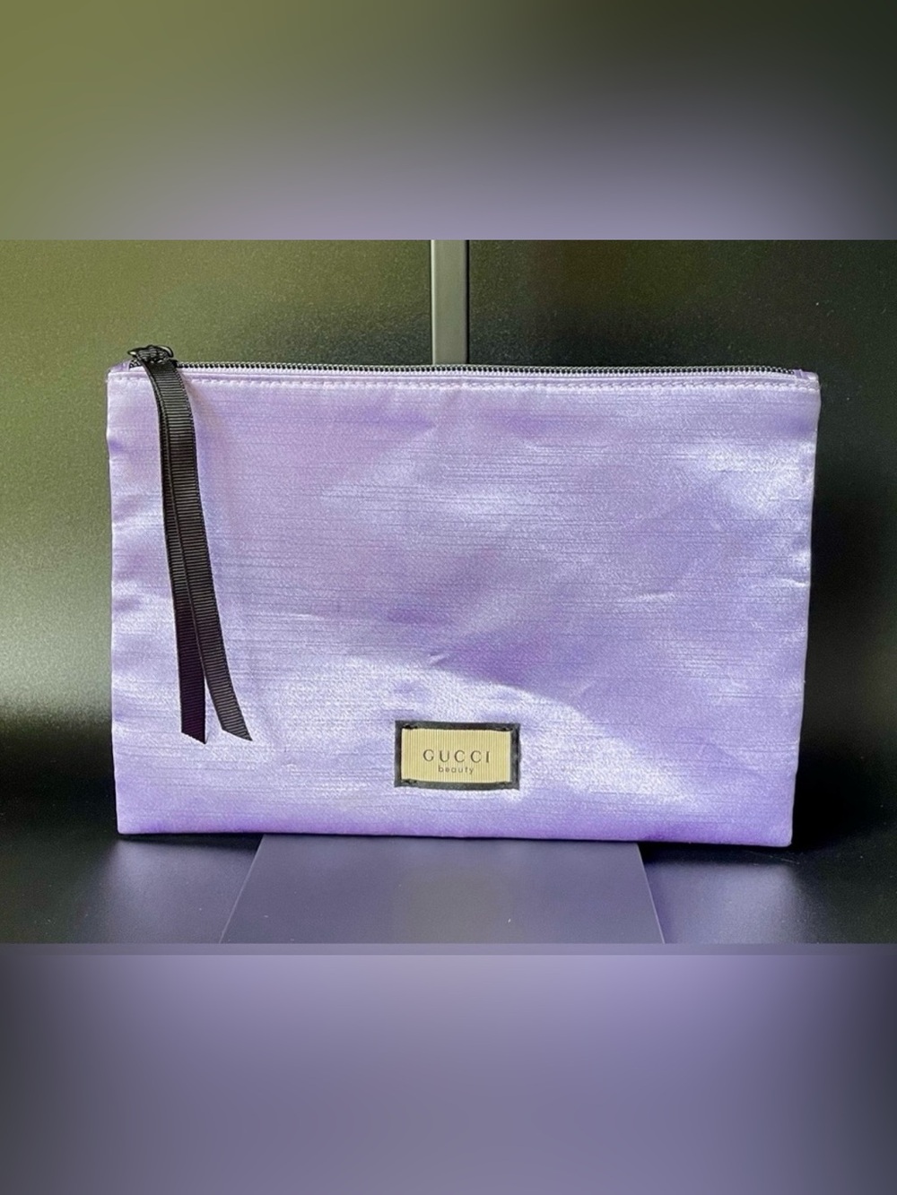 Beauty Makeup - Cosmetics Bag Lilac Purple Satin Finish.